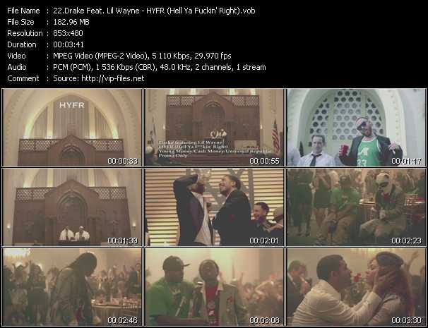 Drake Feat. Lil' Wayne video ”HYFR (Hell Ya Fuckin' Right)” from dvd ”Hot Video June 2012”