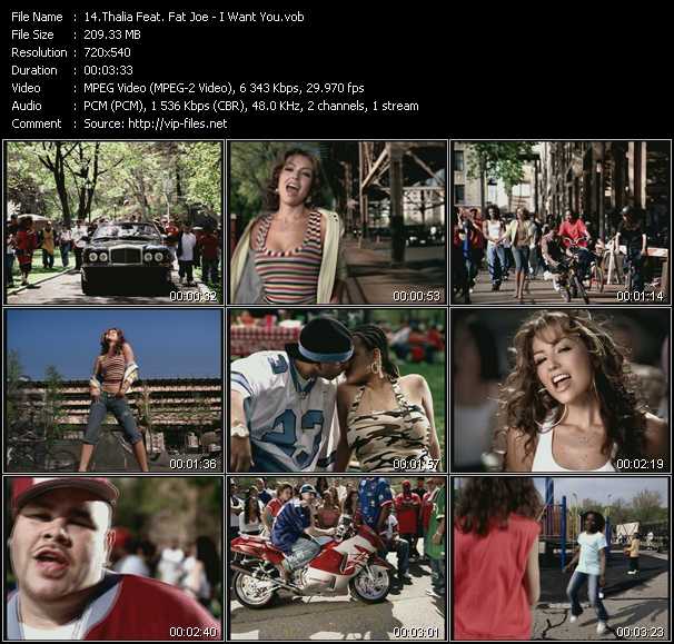 Thalia Feat. Fat Joe video ”I Want You” from dvd ”Hot Video July 2003”