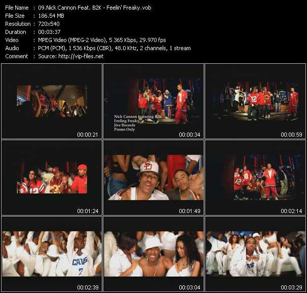 Nick Cannon Feat. B2K video ”Feelin' Freaky” from dvd ”Hot Video August 2003”