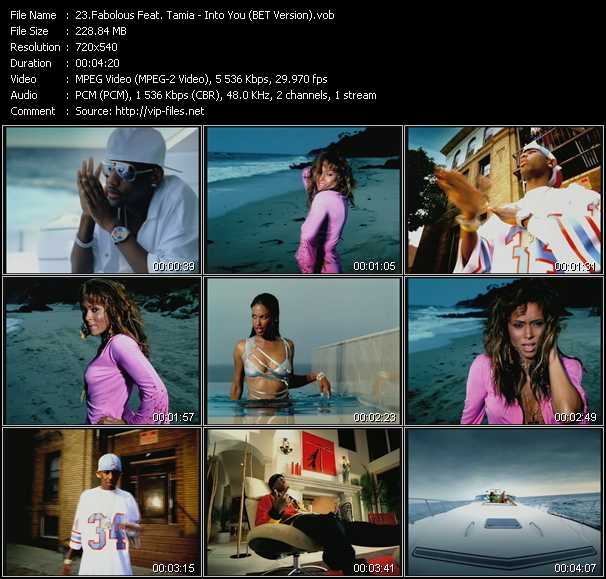 Fabolous Feat. Tamia video ”Into You (BET Version)” from dvd ”Hot Video August 2003”