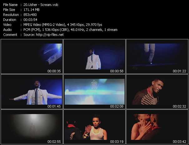 Usher video ”Scream” from dvd ”Hot Video August 2012”