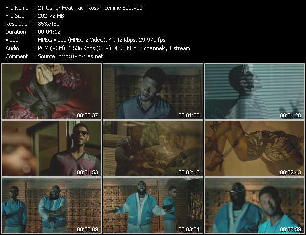 Usher Feat. Rick Ross video ”Lemme See” from dvd ”Hot Video August 2012”