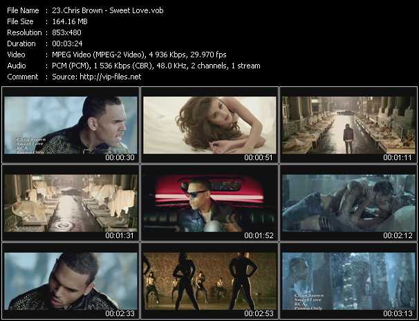 Chris Brown video ”Sweet Love” from dvd ”Hot Video August 2012”