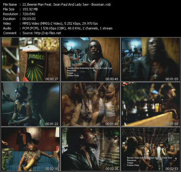 Beenie Man Feat. Sean Paul And Lady Saw video ”Bossman” from dvd ”Island Sounds Vol.1”