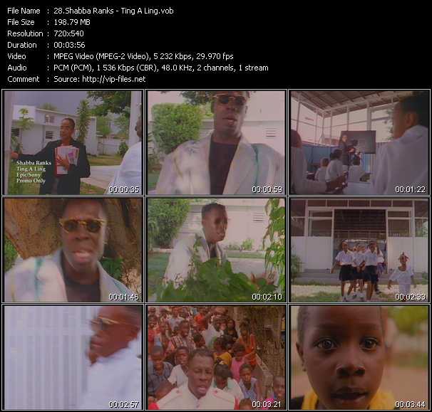 Shabba Ranks video ”Ting A Ling” from dvd ”Island Sounds Vol.1”