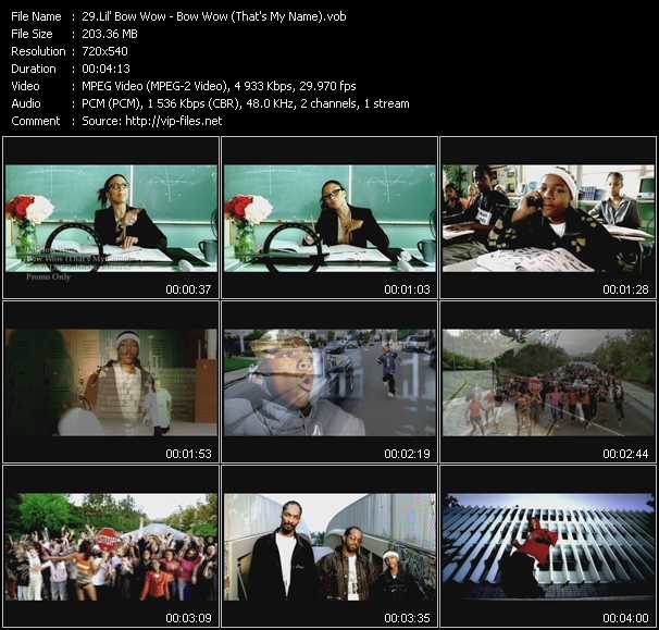 Lil' Bow Wow Feat. Snoop Dogg video ”Bow Wow (That's My Name)” from dvd ”Hot Video Classics Best Of 2000 Vol.2”
