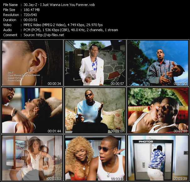 Jay-Z video ”I Just Wanna Love You Forever” from dvd ”Hot Video Classics Best Of 2000 Vol.3”