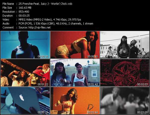 Frenchie Feat. Juicy J video ”Workin' Chick” from dvd ”Urban Video January 2012”