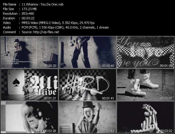 Rihanna video ”You Da One” from dvd ”Urban Video February 2012”