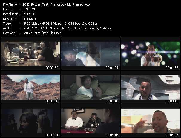 Dj R-Wan Feat. Francisco video ”Nightmares” from dvd ”Urban Video February 2012”