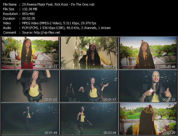 Reema Major Feat. Rick Ross video ”I'm The One” from dvd ”Urban Video February 2012”