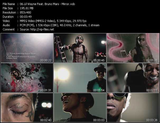 Lil' Wayne Feat. Bruno Mars video ”Mirror” from dvd ”Urban Video March 2012”