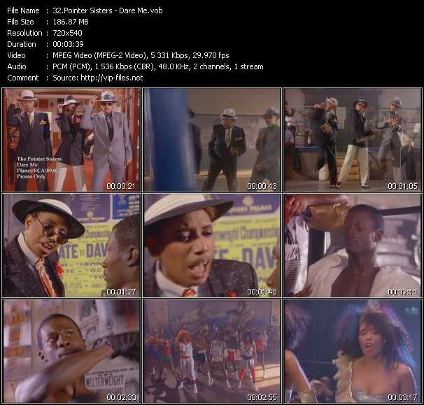 Pointer Sisters video ”Dare Me” from dvd ”Urban Video March 2012”