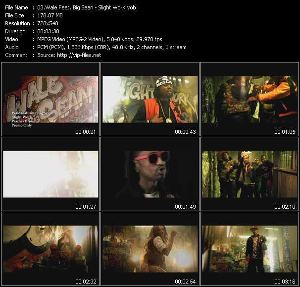 Wale Feat. Big Sean video ”Slight Work” from dvd ”Urban Video April 2012”