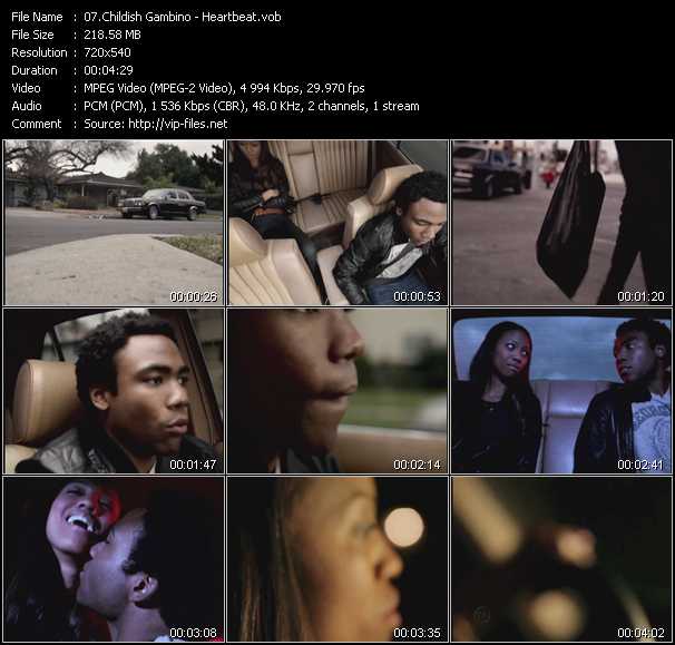 Childish Gambino video ”Heartbeat” from dvd ”Urban Video April 2012”