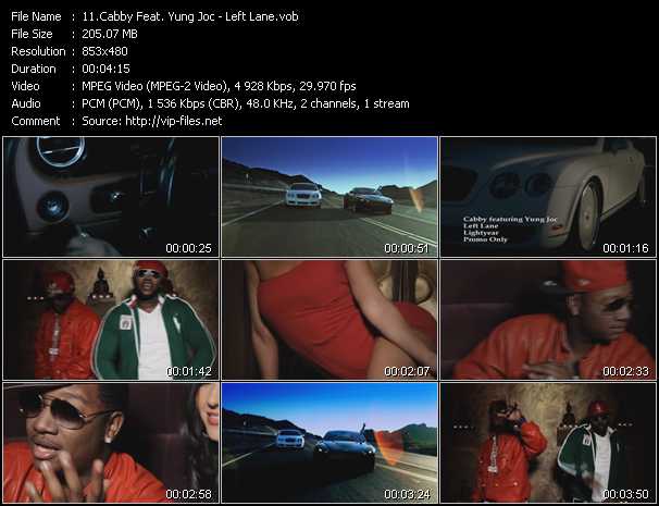 Cabby Feat. Yung Joc video ”Left Lane” from dvd ”Urban Video April 2012”