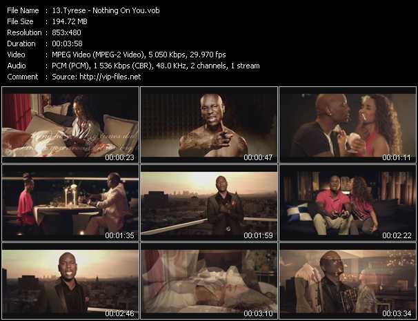 Tyrese video ”Nothing On You” from dvd ”Urban Video April 2012”