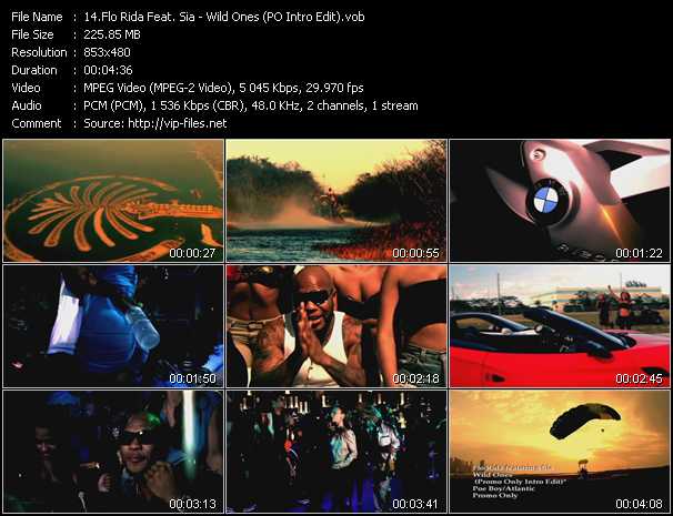 Flo Rida Feat. Sia video ”Wild Ones (PO Intro Edit)” from dvd ”Urban Video April 2012”