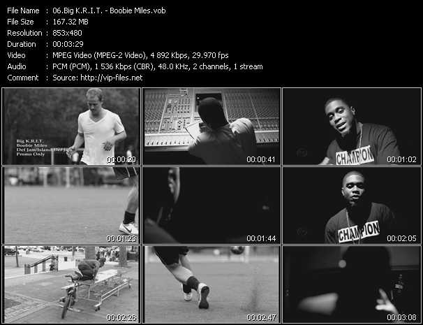 Big K.R.I.T. video ”Boobie Miles” from dvd ”Urban Video May 2012”