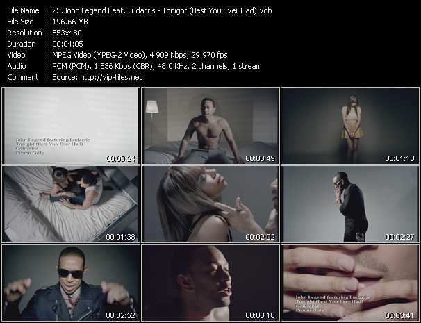 John Legend Feat. Ludacris video ”Tonight (Best You Ever Had)” from dvd ”Urban Video May 2012”