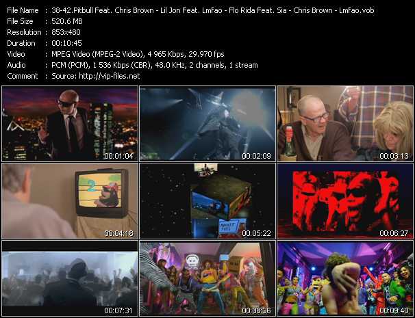 Pitbull Feat. Chris Brown - Lil' Jon Feat. Lmfao - Flo Rida Feat. Sia - Chris Brown - Lmfao video ”International Love - Drink - Wild Ones - Turn Up The Music - Sorry For Party Rocking” from dvd ”Urban Video May 2012”