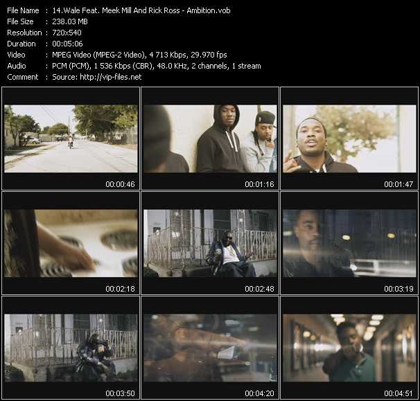 Wale Feat. Meek Mill And Rick Ross video ”Ambition” from dvd ”Urban Video June 2012”