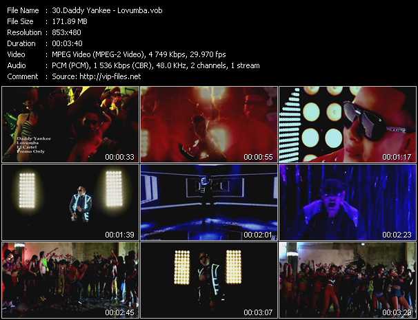 Daddy Yankee video ”Lovumba” from dvd ”Urban Video June 2012”