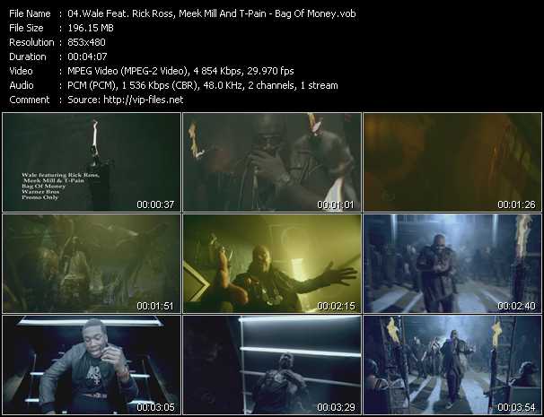 Wale Feat. Rick Ross, Meek Mill And T-Pain video ”Bag Of Money” from dvd ”Urban Video July 2012”