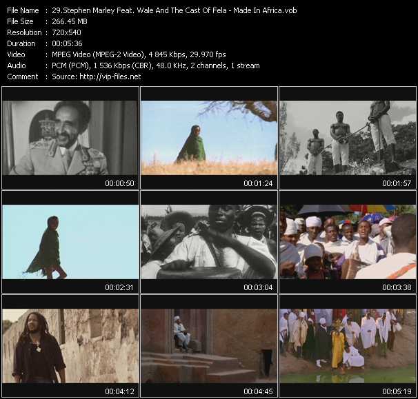 Stephen Marley Feat. Wale And The Cast Of Fela video ”Made In Africa” from dvd ”Urban Video July 2012”