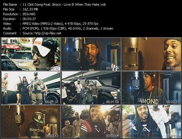 Clint Dawg Feat. Brisco video ”Love It When They Hate” from dvd ”Urban Video August 2012”