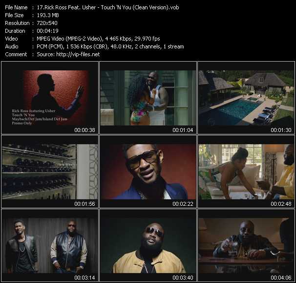 Rick Ross Feat. Usher video ”Touch 'N You (Clean Version)” from dvd ”Urban Video August 2012”