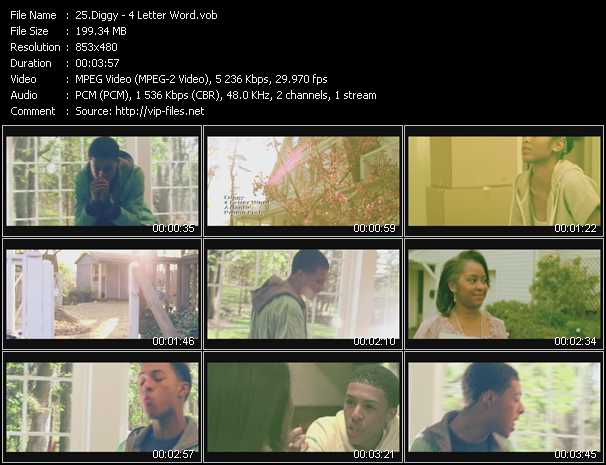 Diggy video ”4 Letter Word” from dvd ”Urban Video August 2012”