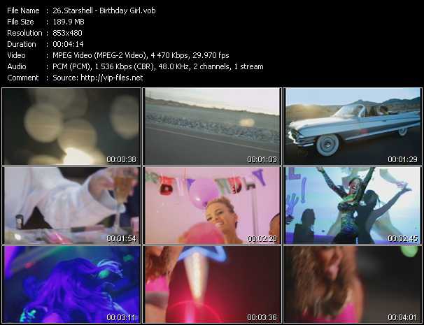 Starshell video ”Birthday Girl” from dvd ”Urban Video August 2012”