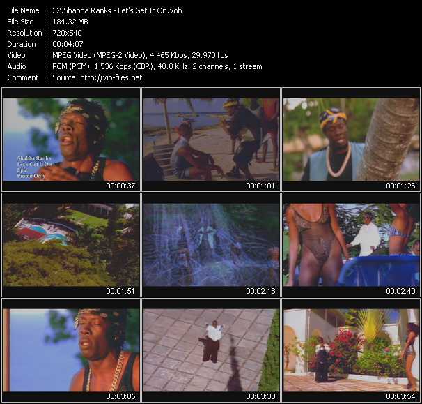 Shabba Ranks video ”Let's Get It On” from dvd ”Urban Video August 2012”