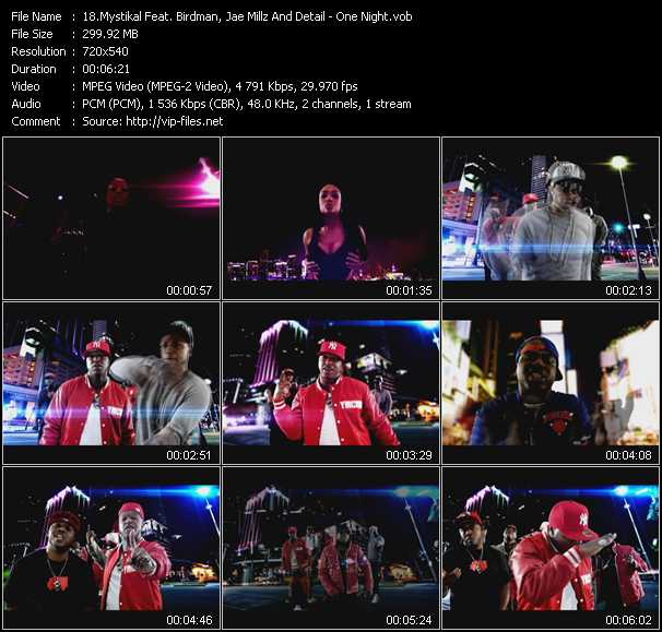 Mystikal Feat. Birdman, Jae Millz And Detail video ”One Night” from dvd ”Urban Video September 2012”