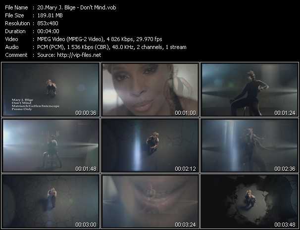 Mary J. Blige video ”Don't Mind” from dvd ”Urban Video September 2012”