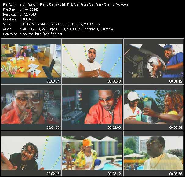 Rayvon Feat. Shaggy, Ricardo Rik Rok Ducent And Brian And Tony Gold video ”2-Way” from dvd ”Rock America Videopool February 2002”