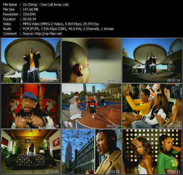 Chingy video ”One Call Away” from dvd ”Screenplay VJ-Pro Dance Vision April 2004”