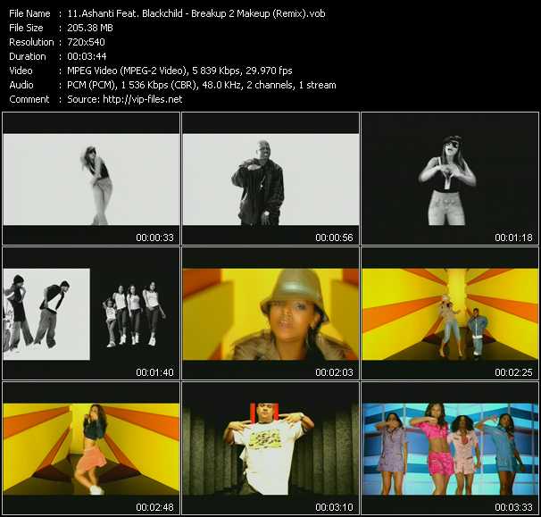 Ashanti Feat. Blackchild video ”Breakup 2 Makeup (Remix)” from dvd ”Screenplay VJ-Pro Dance Vision April 2004”