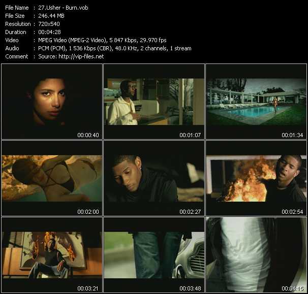 Usher video ”Burn” from dvd ”Screenplay VJ-Pro Dance Vision May 2004”