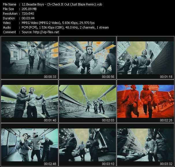 Beastie Boys video ”Ch-Check It Out (Just Blaze Remix)” from dvd ”Screenplay VJ-Pro Dance Vision August 2004”