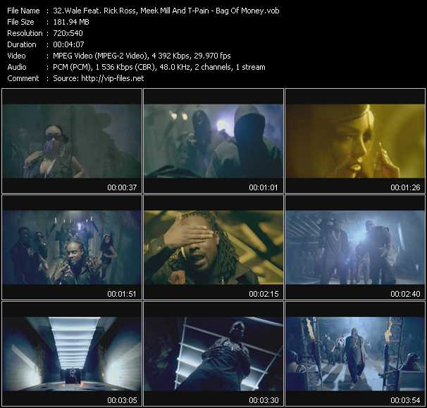 Wale Feat. Rick Ross, Meek Mill And T-Pain video ”Bag Of Money” from dvd ”Screenplay VJ-Pro Hits Vision June 2012”