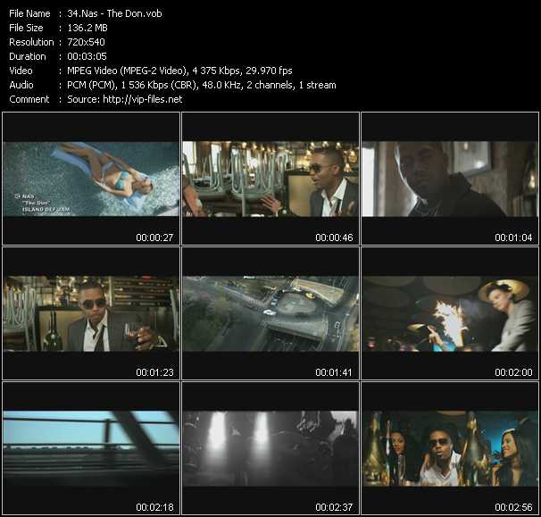 Nas video ”The Don” from dvd ”Screenplay VJ-Pro Hits Vision June 2012”