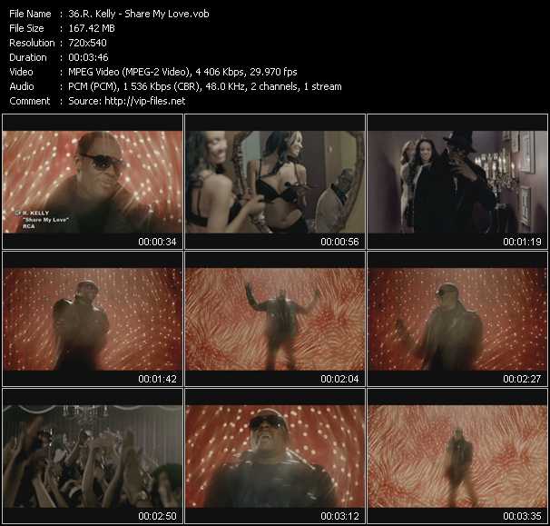 R. Kelly video ”Share My Love” from dvd ”Screenplay VJ-Pro Hits Vision June 2012”