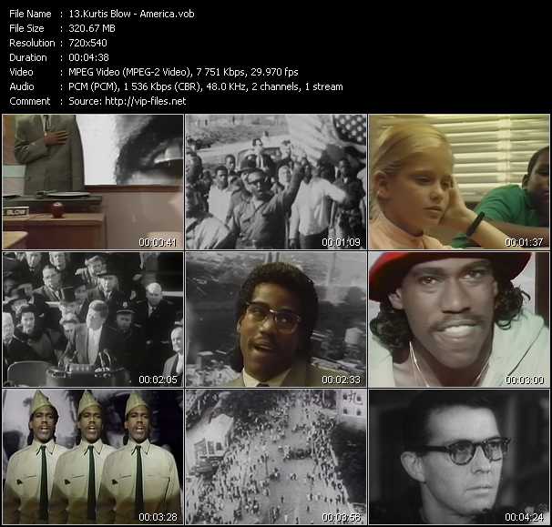 Kurtis Blow video ”America” from dvd ”Telegenics Number 31B. October 1985”