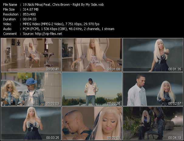 Nicki Minaj Feat. Chris Brown video ”Right By My Side” from dvd ”Vip-Express Videos May 2012 Vol.1”