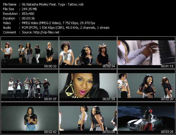 Natasha Mosley Feat. Tyga video ”Tattoo” from dvd ”Vip-Express Videos June 2012 Vol.1”