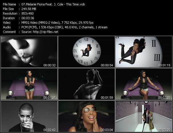 Melanie Fiona Feat. J. Cole video ”This Time” from dvd ”Vip-Express Videos June 2012 Vol.3”