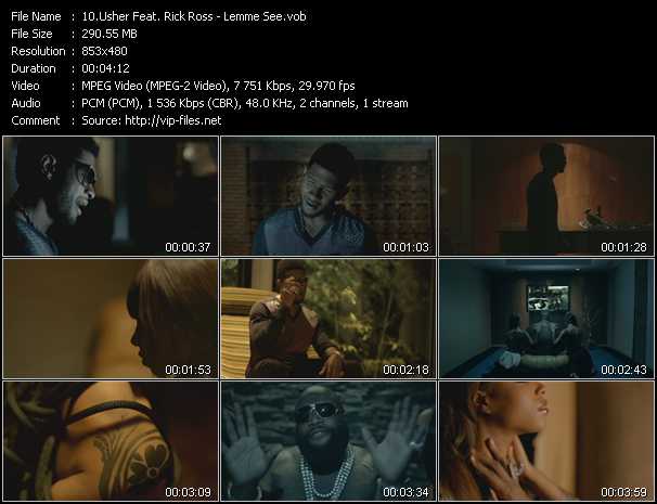 Usher Feat. Rick Ross video ”Lemme See” from dvd ”Vip-Express Videos July 2012 Vol.1”