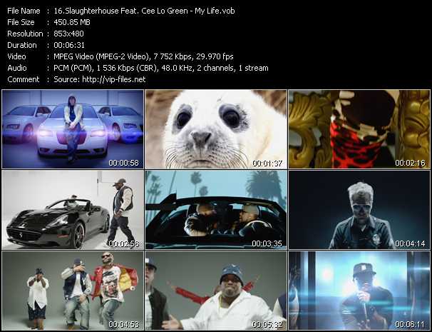 Slaughterhouse Feat. Cee Lo Green video ”My Life” from dvd ”Vip-Express Videos July 2012 Vol.1”